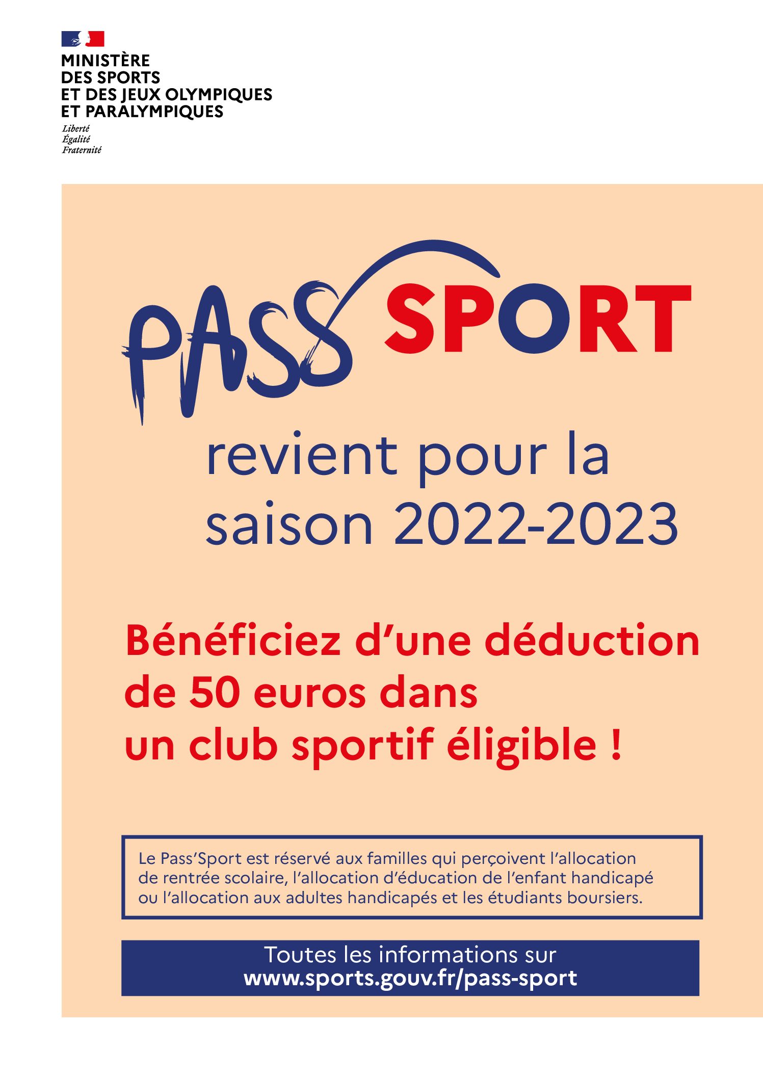 Pass Sport 2022 : toutes les informations