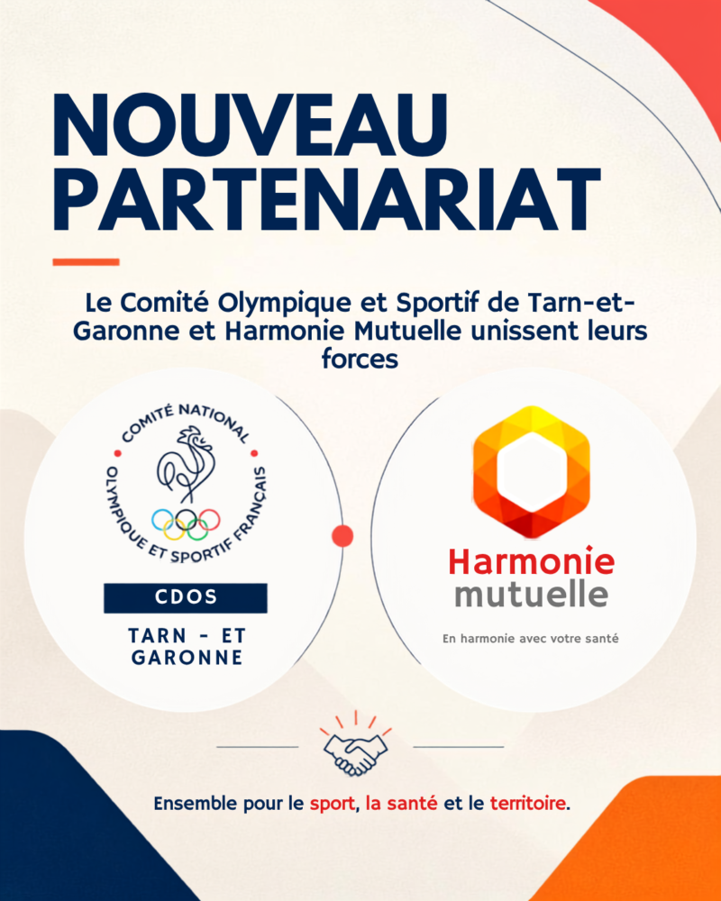 Le CDOS de Tarn-et-Garonne s&rsquo;associe à Harmonie Mutuelle