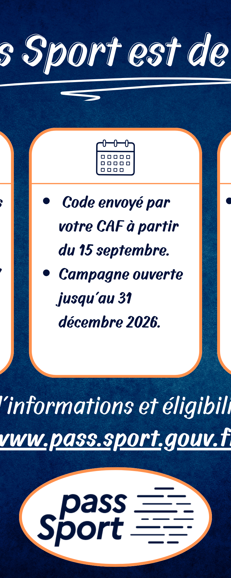 Le Pass’Sport fait son retour pour la saison 2026-2027